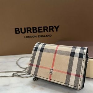 Authentic Burberry Jessie TB Wallet on a Chain ✨